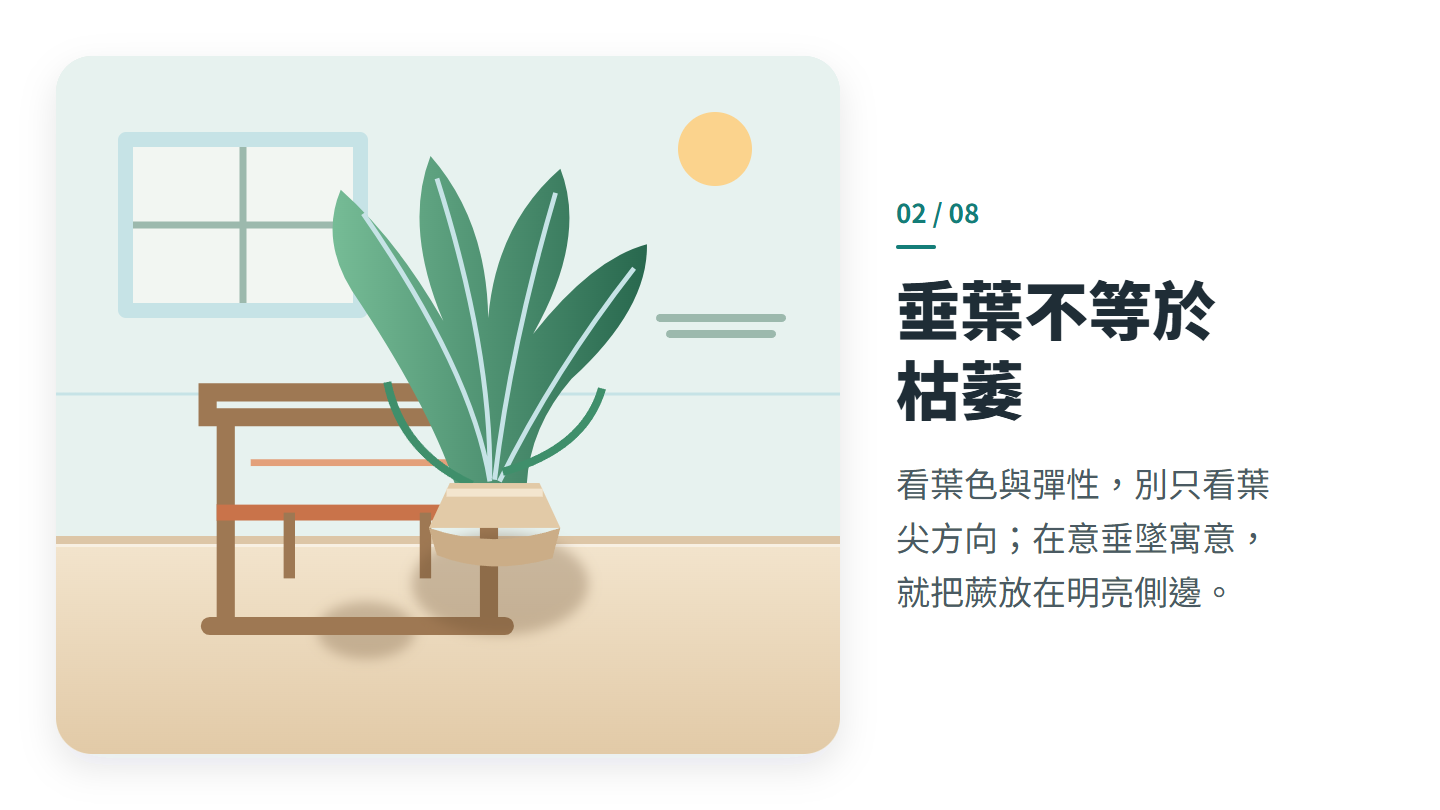 垂葉不等於 枯萎